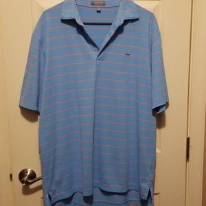 Striped golf polo